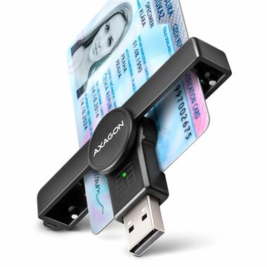 Axagon CRE-SMPA, USB-A PocketReader čítačka kontaktných kariet SMART card (eObčanka)