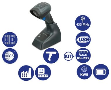 Rozbalené - Datalogic QuickScan I QM2131 Kit RS-232/ 1D snímač čiarových kódov / 433MHz / Multi-IF / čierna / rozbalené