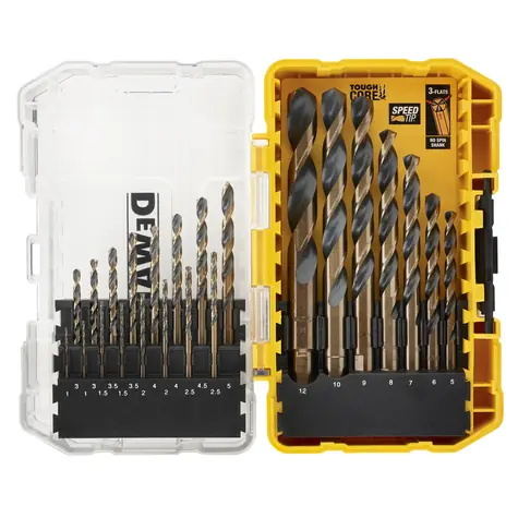 DeWalt DT70729 / Sada vrtákov do kovu / HSS-G / 1-12 mm / 23 ks 