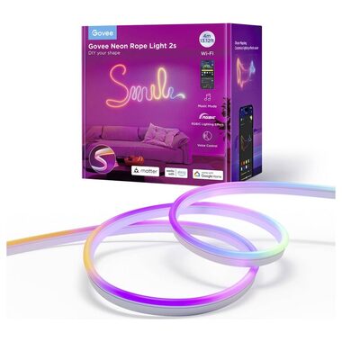 Govee H61D4C01 Neon Strip Light Matter biela / LED pásik / 4M / 48W / Bluetooth / RGBIC