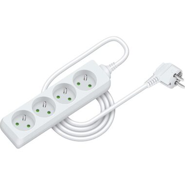 Retlux RPC 07 Predlžovací prívod 4 zásuvky 3×1.0mm 2m biela