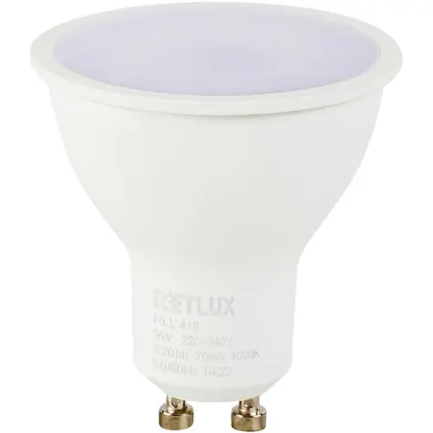 Retlux RLL 418 GU10 bulb / 9W / 820 lm / 4000K - studená biela