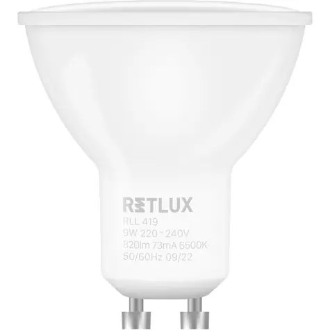 Retlux RLL 419 GU10 bulb / 9W / 820 lm / 6500K - denná biela