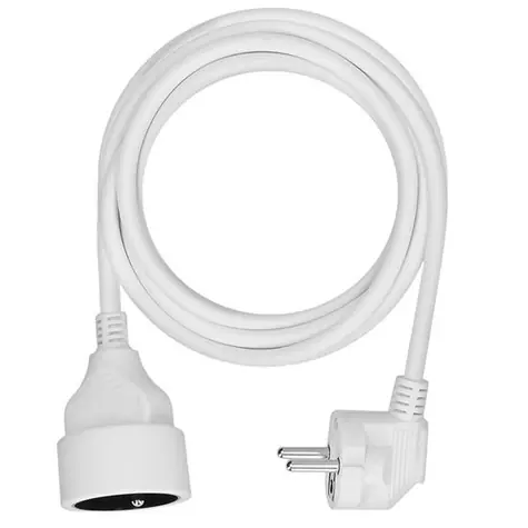 Solight predlžovací prívod - 1 zásuvka 3M biela / 3 x 1.5mm2