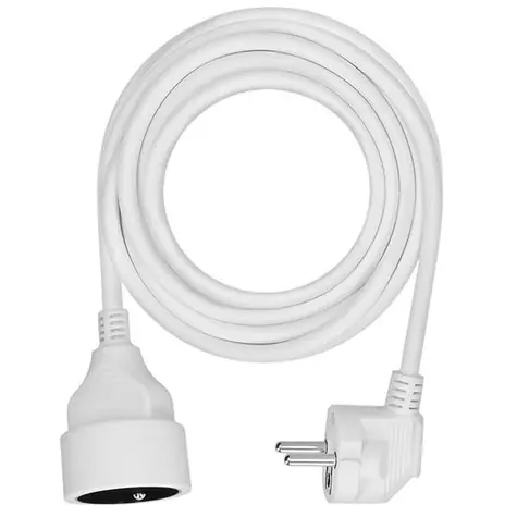 Solight predlžovací prívod - 1 zásuvka 5m biela / 3 x 1.5mm2
