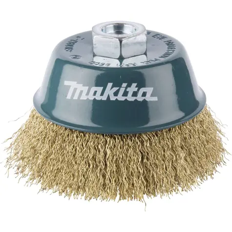 Makita D-39805 Miskovitá oceľová drôtená kefa 100 mm (Potiahnutá mosadzou)