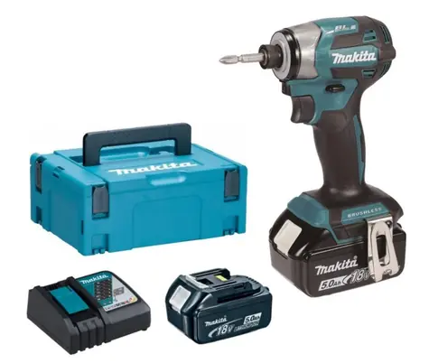 Makita DTD173RTJ / Aku rázový uťahovák 1:4" / Li- ION / 18V / 180 Nm / 2x 5.0 Ah
