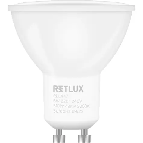 Retlux RLL 447 GU10 3DIMM / 6W / 510 lm / 3000K - teplá biela / stmievateľná 