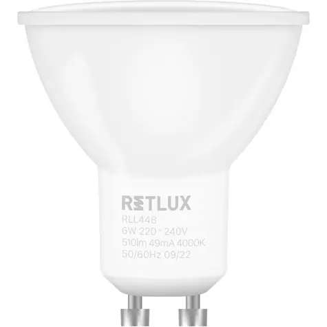 Retlux RLL 448 GU10 3DIMM / 6W / 510 lm / 4000K - studená biela / stmievateľná 