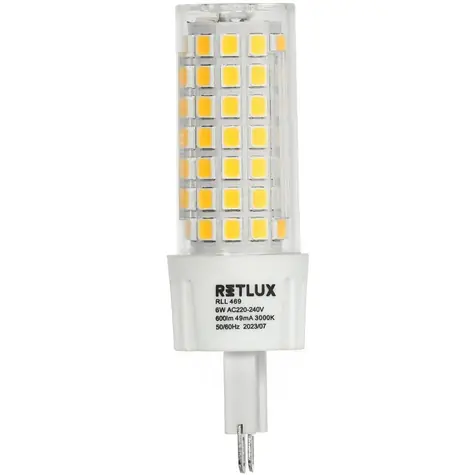 Retlux RLL 469 G9 6W LED / 600 lm / 3000K - teplá biela