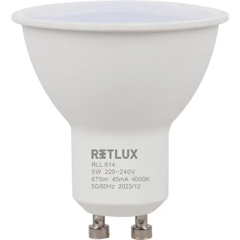 Retlux RLL 614 GU10 bulb 5W / 675 lm / 4000K - studená biela / D 