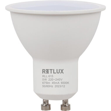 Retlux RLL 615 GU10 bulb 5W / 675 lm / 6500K - denná biela / D 