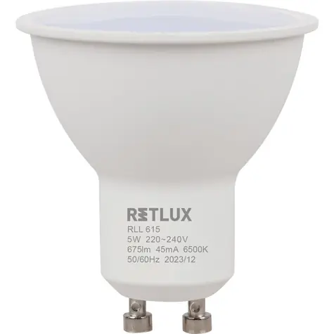 Retlux RLL 615 GU10 bulb 5W / 675 lm / 6500K - denná biela / D 