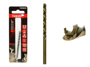 TVARDY HSS M35 3.5 mm vrták z kobaltového kovu 