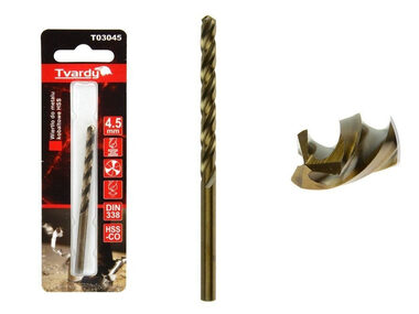 TVARDY HSS M35 4.5 mm vrták z kobaltového kovu 