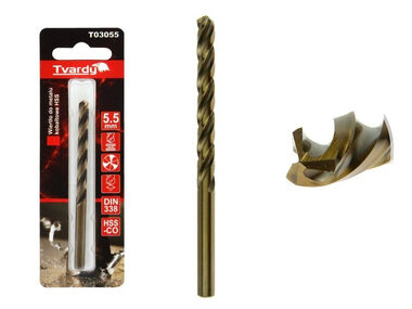 TVARDY HSS M35 5.5 mm vrták z kobaltového kovu 