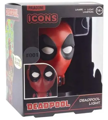 Paladone Lampa Icon Light Deadpool MARVEL / Stolová lampa / 2x AA