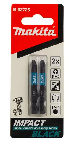 Makita B-63725 Torzný bit 1/4" PH2 50mm (2ks)