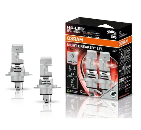 OSRAM Halogénová žiarovka Night Breaker LED SPEED H4 / +450% / 12V / 1600lm / Bez reflektora