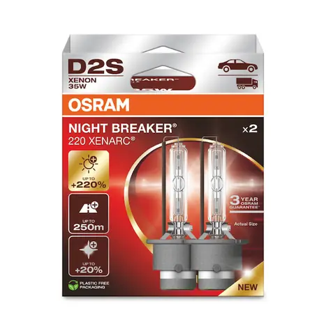 OSRAM Xenónová výbojka D2S Night Breaker Laser / +220% / 85V / 3200 lm / 4500K / 3000 h / 2ks