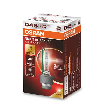 OSRAM Xenónová výbojka D4S Night Breaker Laser / +220% / 42V / 3200 lm / 4500K / 2000 h / 1ks