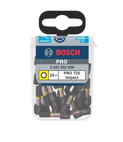 BOSCH 2607002806 / Sada skrutkovacích bitov impact T25 25 mm (25 ks) / Tic Tac