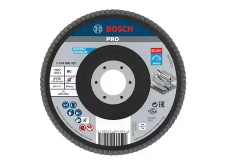 BOSCH 2608607327 PRE X571 / Lamelový brúsny kotúč P60 / 125x22.23 mm