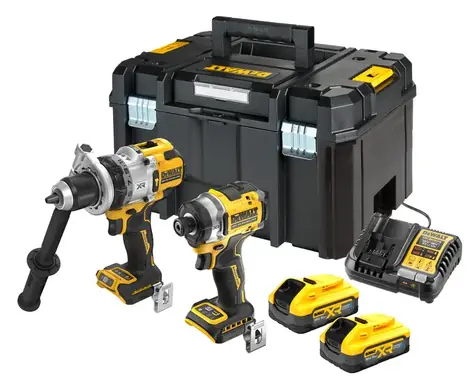 DeWalt DCK2200H2T / Aku sada príklepovej vŕtačky a rázového uťahovača / 2x Aku 5.0 Ah / 1x Kufor / nabíjačka