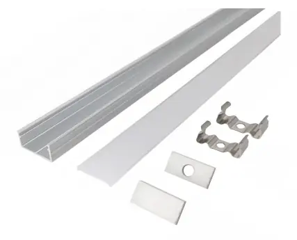 Solight WM906-1 hliníková lišta pre LED pásky 2/18x9mm / mliečny difúzor / 1m