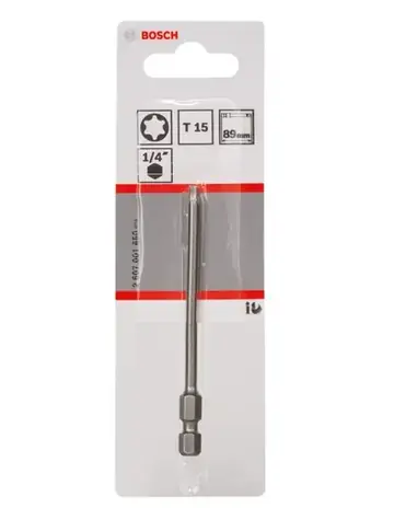 BOSCH 2607001650 / Bit Extra Hard T15 / Dĺžka 89 mm