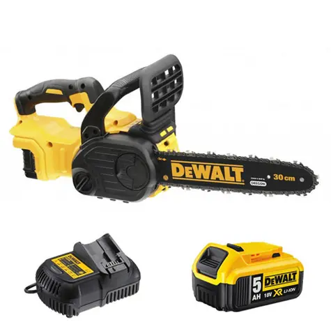 DeWalt DCM565P1 / Aku reťazová píla / 18 V / 5.0Ah / 30cm lišta / rýchlosť rezu: 7.68 ms