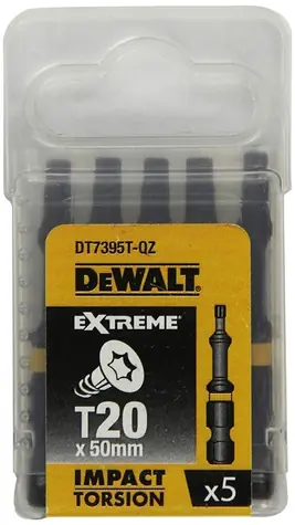 DeWalt DT7395T-QZ 5 ks / Súprava bitov EXTREME Torsion Torx T20 x 50 mm