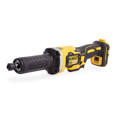 DeWalt DCG426N / Aku Bezuhlíková priama brúska / Klieština 6mm / 18V / 25.000 ot-min / Priemer kotúča 38mm / bez Aku