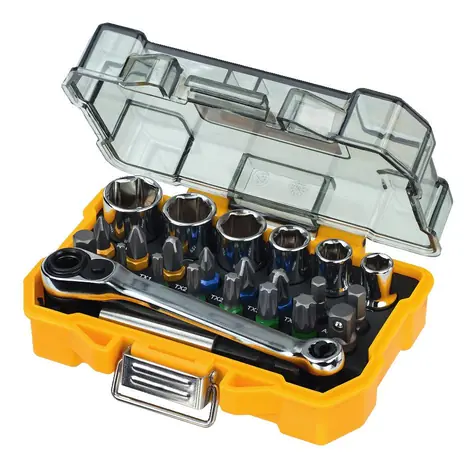 DeWalt DT71516-QZ / Sada bitov a hlavíc s račňou / 24ks