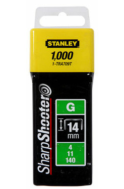 Stanley 1-TRA709T / 14mm 9:16" Spony pre vysoké zaťaženie / typ G 4 | 11 | 140 / 1000 ks 