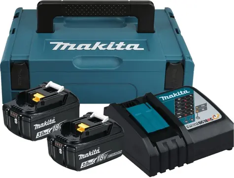 Makita 197952-5 Nabíjacia sada - 2x Batéria BL1830B | Nabíjačka DC18RC | Systainer