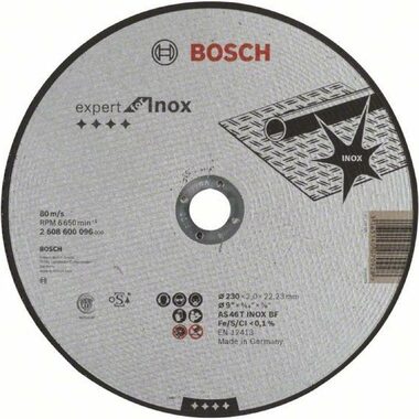 BOSCH 2608600096 / Rezací kotúč na kov a oceľ / Priemer 230 x 22.23 mm / Šírka rezu 2.0 mm