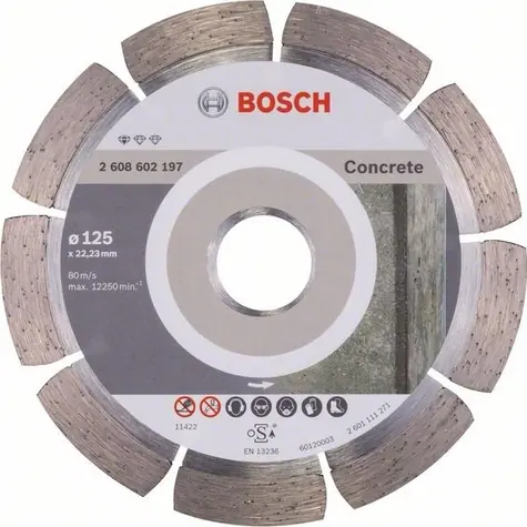 BOSCH 2608602197 / Diamantový rezací kotúč / Priemer 125 x 22.23 mm / Šírka rezu 1.6 mm