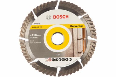 BOSCH 2608615061 / Viacúčelový diamantový rezací kotúč / Priemer 150 x 22.23 mm / Šírka rezu 2.4 mm