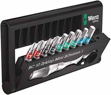 WERA Bit-Check 10 Zyklop Mini BiTorsion 1 / Račňa s bitmi