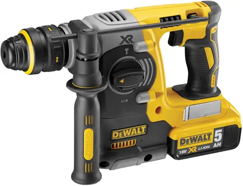 DeWalt DCH274P2T / Aku Kladivo / 18V / 2x 5.0Ah / 1.100 ot-min / 4.600 úderov-min / 2.1J / SDS-Plus