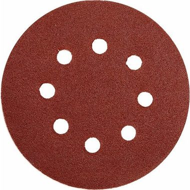 YATO Brúsny papier s otvormi / Priemer 125 mm / Zrnitosť 80 / Suchý zips / 5 ks