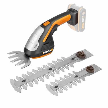 WORX WG801E / Aku nožnice na kríky a trávu / 20V / 2.0Ah / Záber 200|120 mm / Doba chodu 60 min
