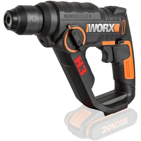 WORX WX390.9 / Aku Vŕtacie kladivo / 2x20V / 900 ot-min / 5000 úderov-min / 1.2J / SDS- PLUS / bez Aku