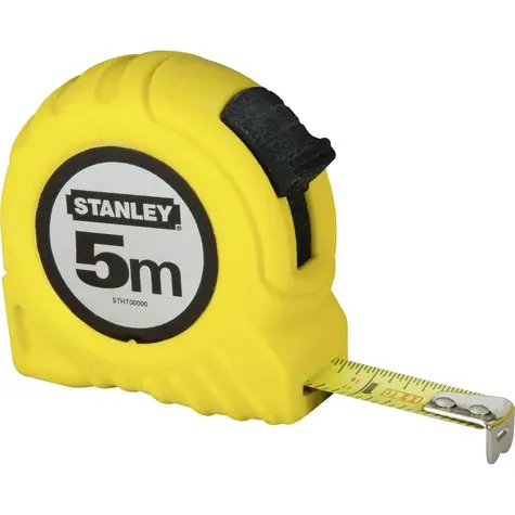 Stanley 1-30-497 / Meter zvinovací 5m | 16ft / žltá oceľová páska 19 mm / tr. pr. II