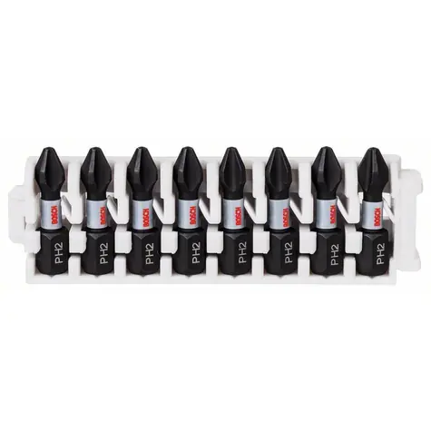 BOSCH Impact Control 2608522324 / Sada skrutkovacích bitov / 8x PH2 / Dĺžka: 25 mm