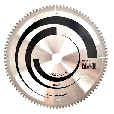 BOSCH Multi Material 2608640453 / Pílový kotúč univerzálny pre pokosové píly / 305x30 mm / Šírka rezu 3.2 mm / 96 zubov / dopredaj