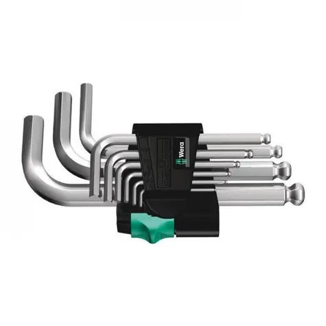 Wera 950|9 Hex- PLUS 3 / Sada zástrčných kľúčov / metrická / chrómovaná