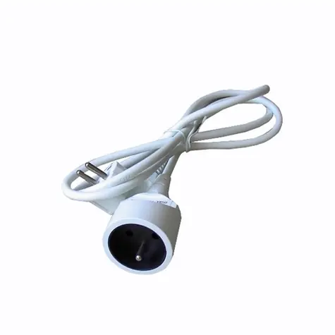 Solight predlžovací prívod - spojka 1 zásuvka 2m biela / 3 x 1mm2