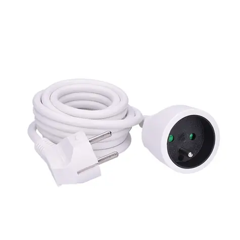 Solight predlžovací prívod - spojka 1 zásuvka 3m biela / 3 x 1mm2